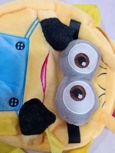 Cute Yellow Furry Minion Bag For Kids...