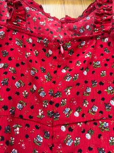 Red Floral Print Bodycon Dress