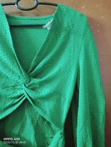 Green Cutout Mini Dress