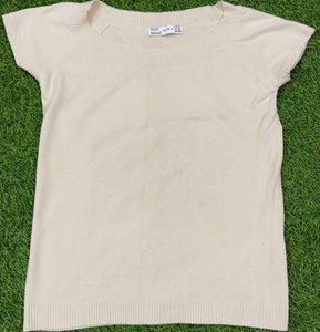 Imported Woollen Cream Knit Top
