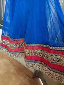 Royal Blue Embroidered Anarkali Dress 💙✨