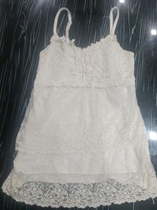 White Colour Lace Top