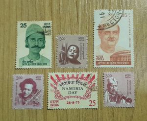 Set Of 6 Indian Stamps