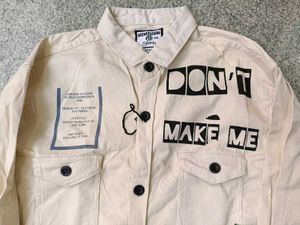 Graphic Print Button-Up Shirt