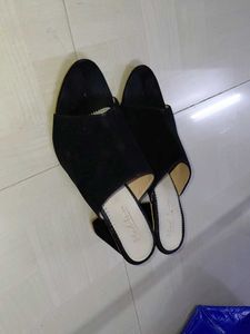 Black Heeled Mules