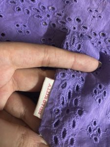 Purple Eyelet Tank Top