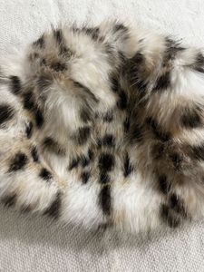 Animal Print Faux Fur fluffy hat