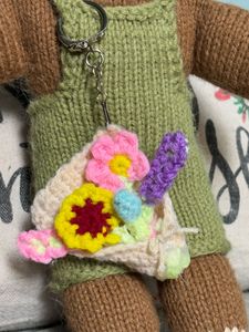 Crochet Flower Bouquet Keychain💐