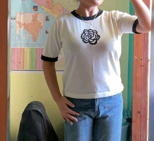 Floral Embroidered Tee