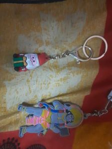 Santa Claus Keychain And Human Ji Key Chain