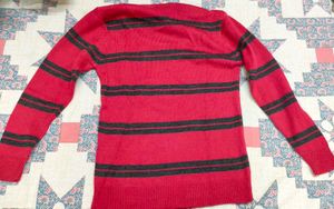 🍷 Pinterest Striped Red Knit Sweater