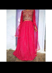 Rose Colour Lehanga