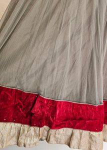 Anarkali Kurta Set Grey