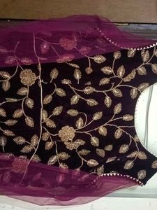 Elegant Velvet Ethnic Gown