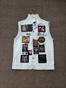 Custom Patched Denim Vest