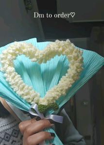 Crochet Heart Shape Bouquet