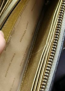 Michael Kors Pale Gold Continental Leather Wallet