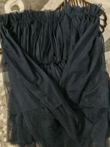Party Wear Black Net Top