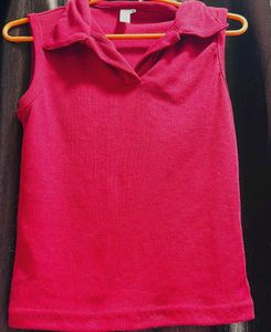 Red Polo Tank Top