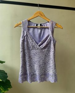 lace Lilac top with beautiful work