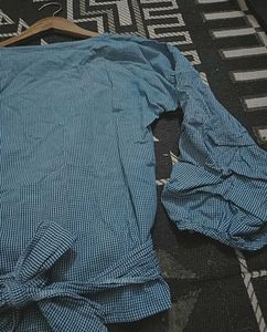 Blue Checkered Top