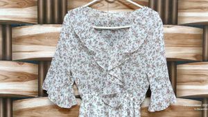 Floral Print Ruffle Dress