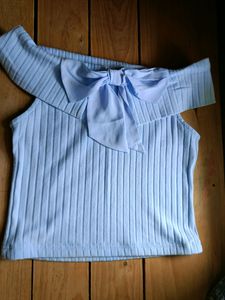 Blue Crop top