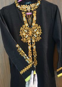 Woolen Brown Kurta Set