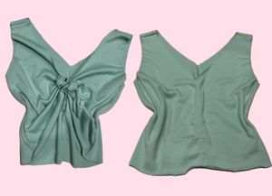 Green Sleeveless Top