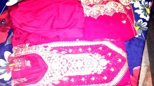 Pink &amp; Gold Embellished Suite