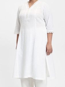 Diza by Westside Cut Work White Kurta