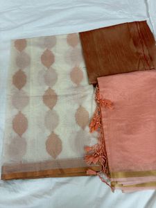 Banarasi Peach Suit Set