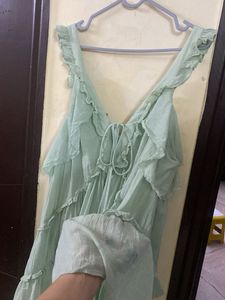 Tiered Ruffle Mini Dress Size M
