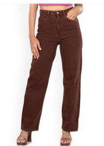 Brown Straight Leg Jeans
