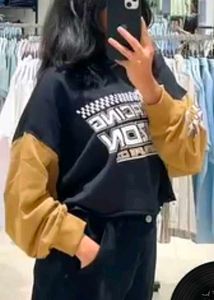 RACING Oversized Colorblock Sweatshirt