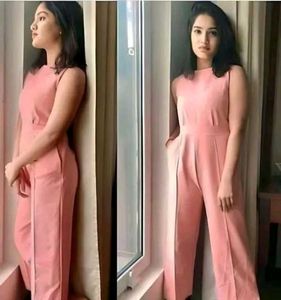 Women's Beautiful Peach Colour Jumpsuit