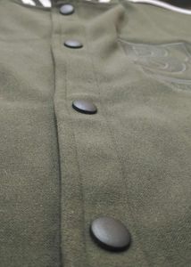 MENS BOMBER JACKET GREEN AND WHITE