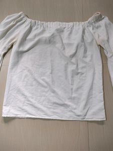 Women Off Shoulder White Top