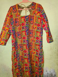 Heavy Full Embroidered Kurti With Latkan