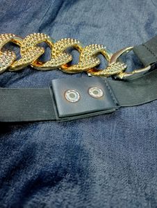 Fancy party wear gold and belt for dress