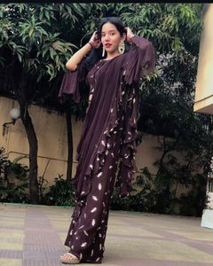 Elegant Maroon Saree
