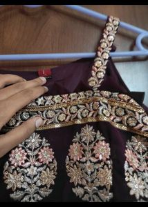 Purple Peplum Palazzo Set