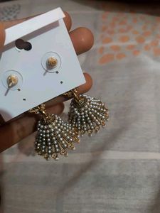 Pearl Jhumka Earrings