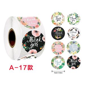 Floral Thank You Stickers - Bulk Rolls