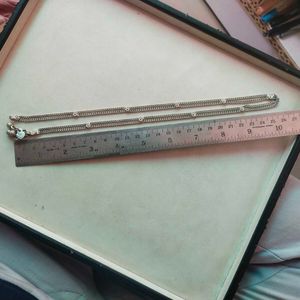 AJ97 Pure Silver Double Line Kids Kamarbandh Chain