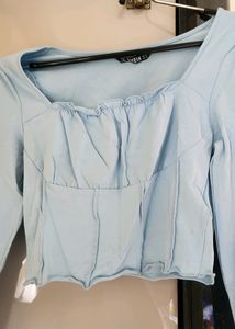 Blue Crop Top