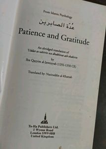 Patience and Gratitude