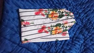 Floral Striped kurti