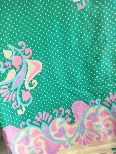 Printed Green Saree