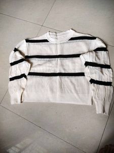 Striped Knit Sweater Top